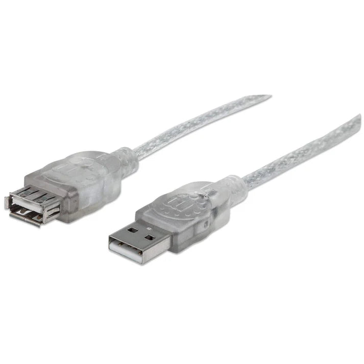 Cable Usb,manhattan,340496, V2.0 Ext. 3.0m Plata
