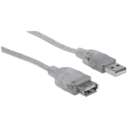 Cable Usb,manhattan,340496, V2.0 Ext. 3.0m Plata