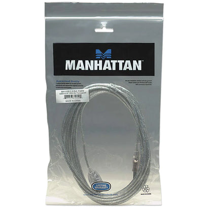 Cable Usb,manhattan,340502, V2.0 Ext. 4.5m Plata