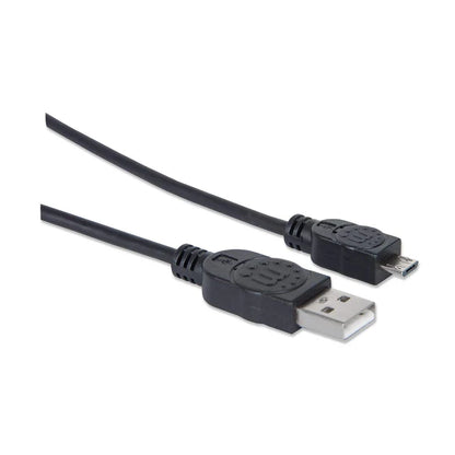 Cable Usb,manhattan,325684, V2 A-micro B, Bolsa Pvc 3.0m Negro