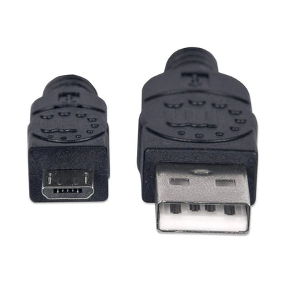 Cable Usb,manhattan,307161, V2 A-micro B, Bolsa Pvc 1.0m Negro