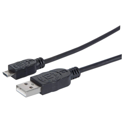 Cable Usb,manhattan,307178, V2 A-micro B, Bolsa Pvc 1.8m Negro