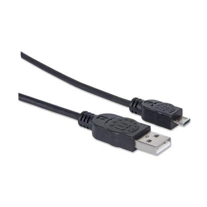 Cable Usb,manhattan,307178, V2 A-micro B, Bolsa Pvc 1.8m Negro