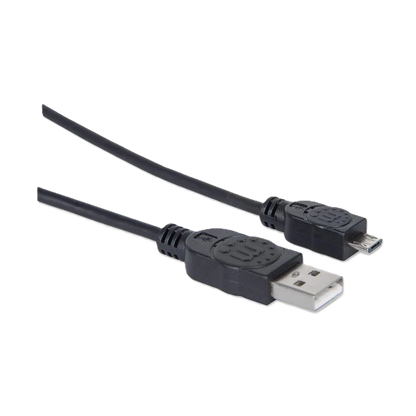 Cable Usb,manhattan,307178, V2 A-micro B, Bolsa Pvc 1.8m Negro