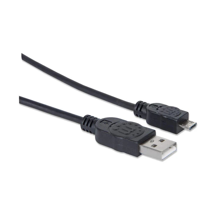 Cable Usb,manhattan,307178, V2 A-micro B, Bolsa Pvc 1.8m Negro