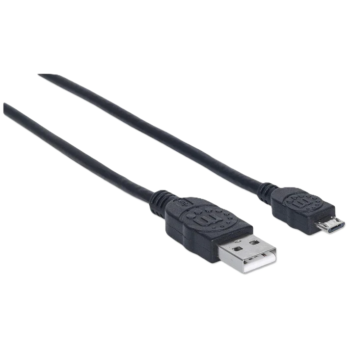 Cable Usb,manhattan,325677, V2 A-micro B, Bolsa Pvc 0.5m Negro