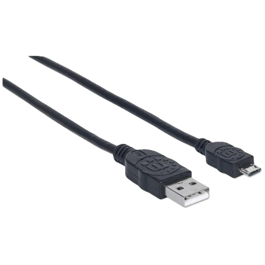 Cable Usb,manhattan,325677, V2 A-micro B, Bolsa Pvc 0.5m Negro