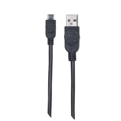 Cable Usb,manhattan,325677, V2 A-micro B, Bolsa Pvc 0.5m Negro