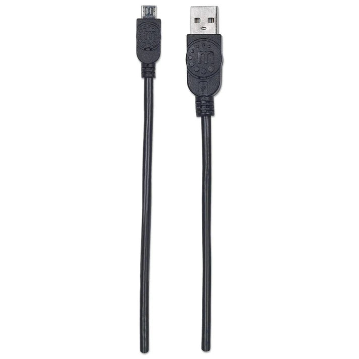 Cable Usb,manhattan,325684, V2 A-micro B, Bolsa Pvc 3.0m Negro