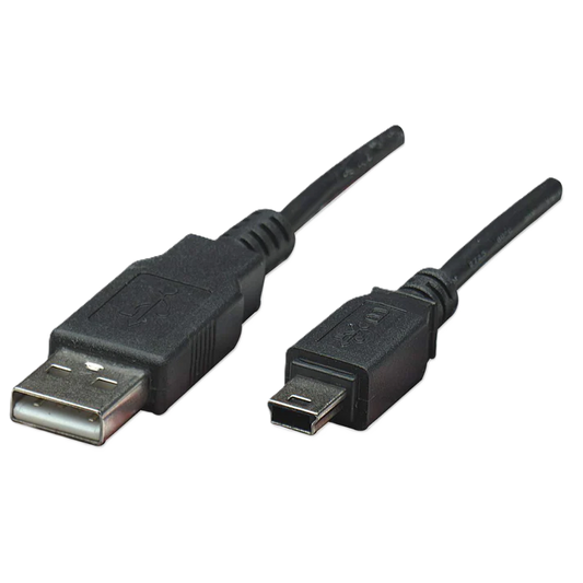 Cable Usb , Manhattan, 322638, V2.0 A-mini B 0.9m Negro