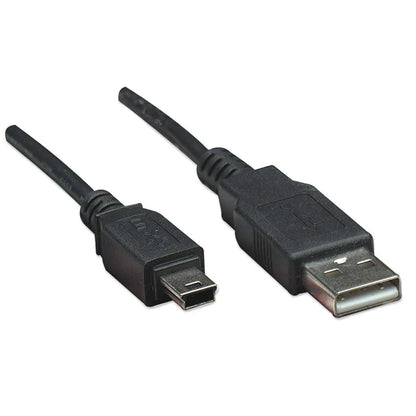 Cable Usb , Manhattan, 322638, V2.0 A-mini B 0.9m Negro