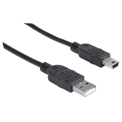 Cable Usb,manhattan,33375, V2.0 A-mini B 1.8m Negro