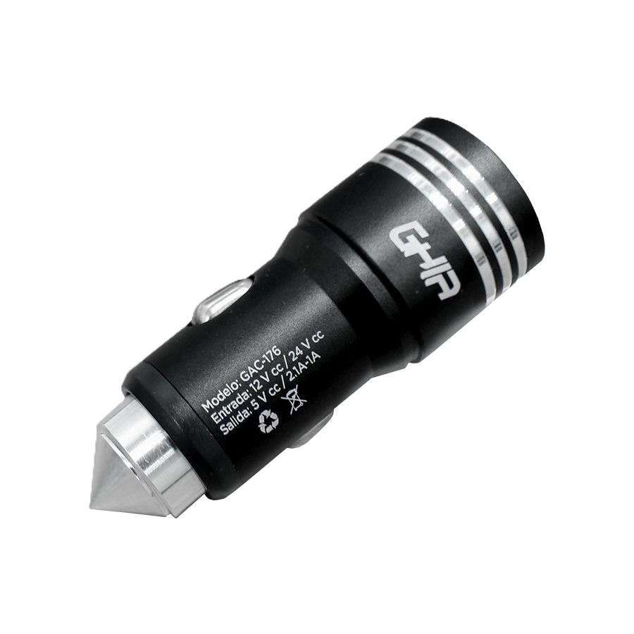 Cargador Para Auto Ghia 2 Puertos Usb