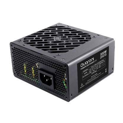 Fuente De Poder Quaroni Sfx De 500w/ 24 Pines/ 2 Sata/ Negro