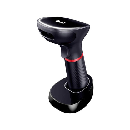 Lector De Codigos De Barras Ghia Gsw2 / Inalambrico / 2d / Led Rojo Y Blanco / Bluetooth / Usb / Base De Carga / Qr / Negro