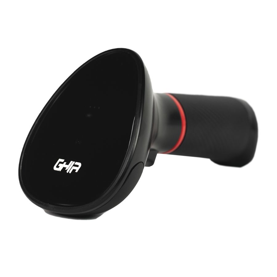 Lector De Codigos De Barras Ghia Gsw2 / Inalambrico / 2d / Led Rojo Y Blanco / Bluetooth / Usb / Base De Carga / Qr / Negro