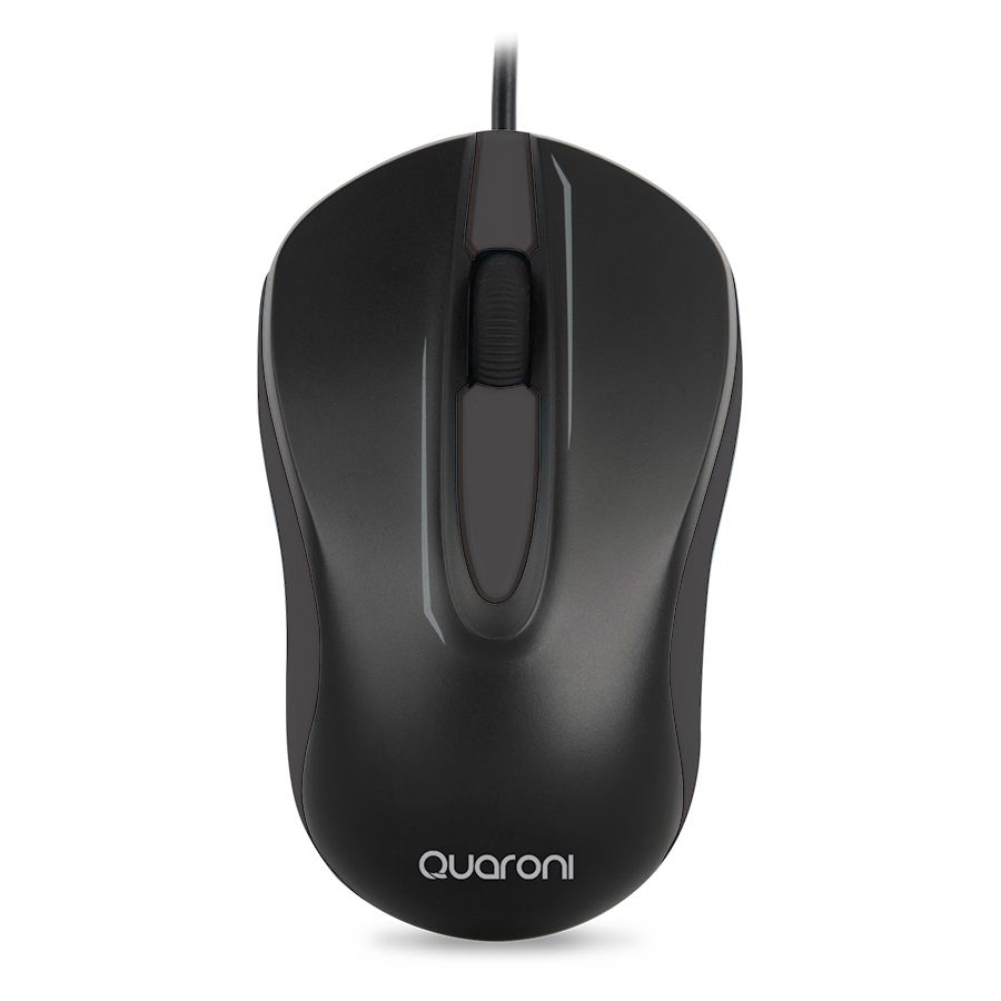 Mouse Optico Quaroni Alambrico Color Negro 1200 Dpi