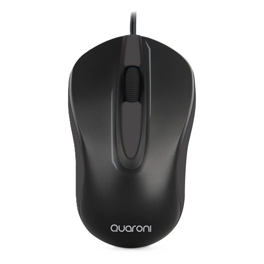 Mouse Optico Quaroni Alambrico Color Negro 1200 Dpi