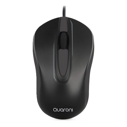 Mouse Optico Quaroni Alambrico Color Negro 1200 Dpi