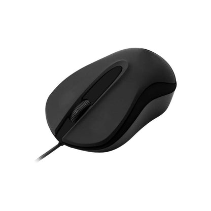 Mouse Optico Quaroni Alambrico Color Negro 1200 Dpi
