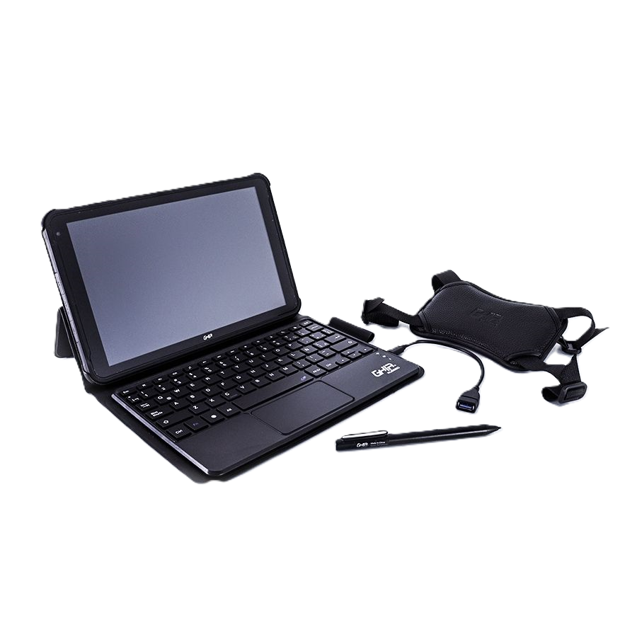 Tablet Ghia Rugged Octacore/ 10.1 Pulg Ips /4gb Ram/256gb /2cam 5mp 8mp/wifi Dual Band/bluetooth/10,000mah/android 13 / Teclado Bt Con Folder Y Funda/ Correa De Mano/ Pluma Stylus Y Cable Otg Usb C A