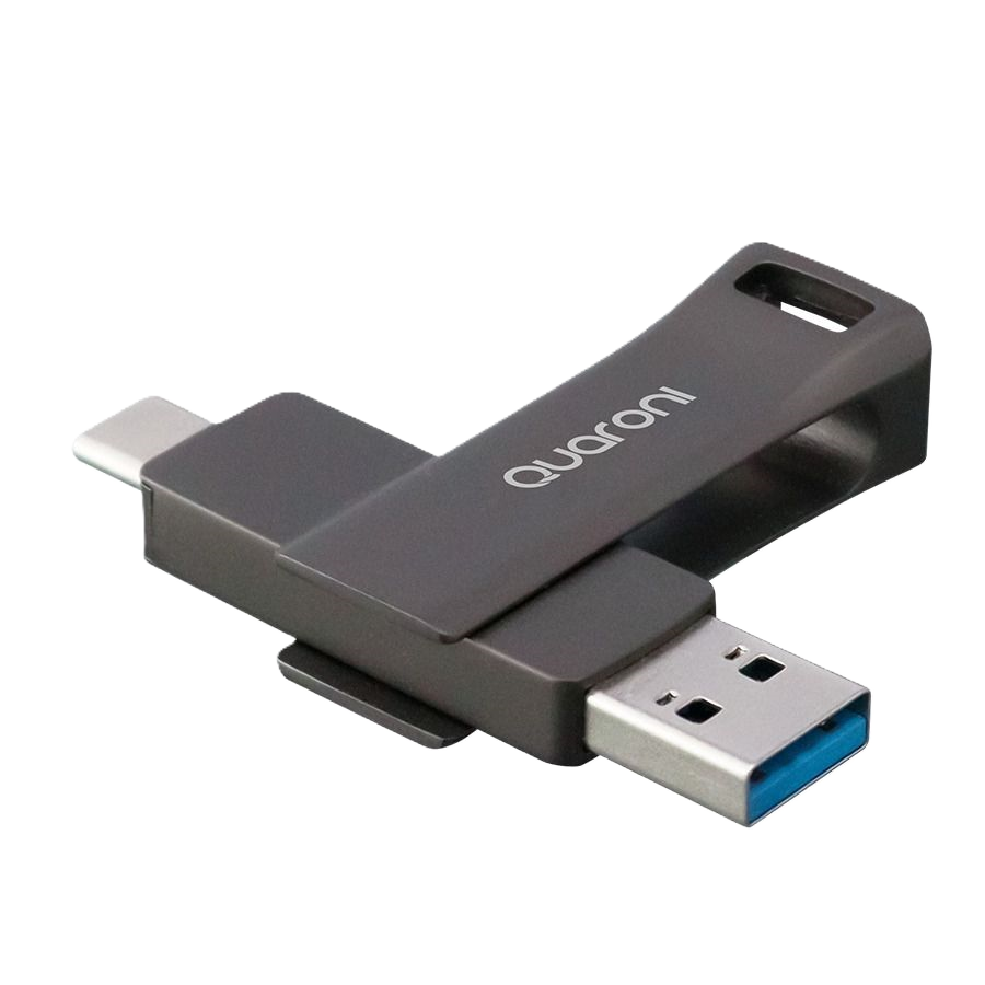 Memoria Quaroni 32gb Usb 3.2 / Dual Ac / Otg / Metalica