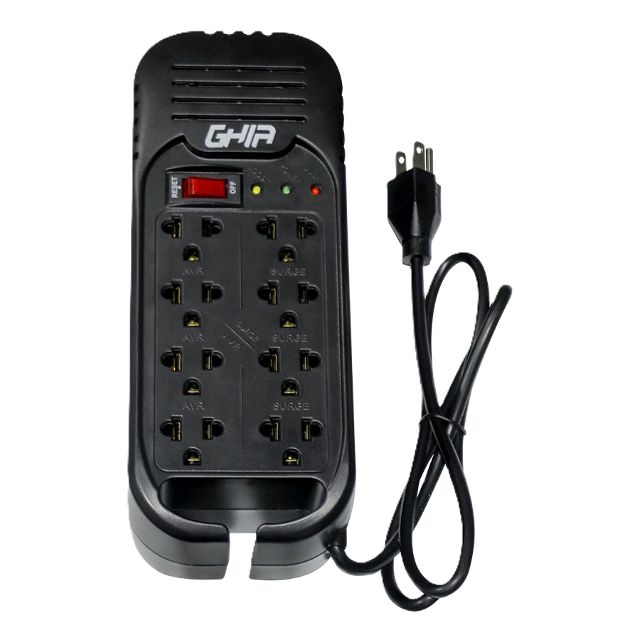 Regulador De Voltaje Ghia 2000va / 800w 8 Contactos.