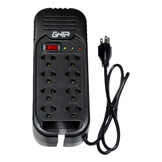 Regulador De Voltaje Ghia 2000va / 800w 8 Contactos.