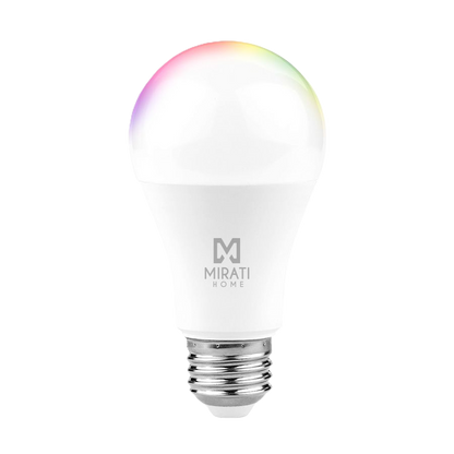 Foco Inteligente Luz Rgb 9w// Mirati // Wifi 2.4ghz // Compatible Con Android E Ios // Funciona Con Alexa Y Asistente De Google // Luz Calida Y Fria //luz Multicolor // Dimmable // No Requiere Hub//