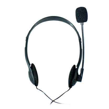Diadema Alambrica Ghia Con Microfono, Control De Volumen Y Conector 3.5mm Audifono Y Microfono, Sonido Envolvente, Controlador De Volumen, Color Negro