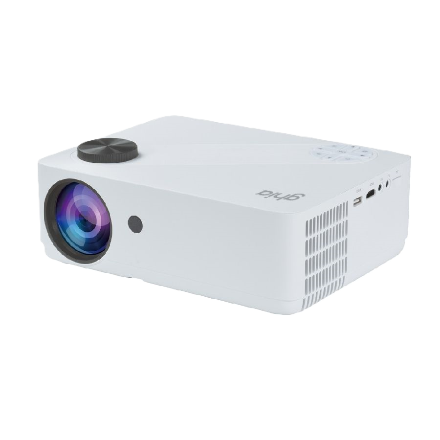 Video Proyector Ghia 350 Ansilm, 5000 Lmenes De Luz, Wifi, Hdmi, Usb, Av, 3.5 Mm, Tf Card, Screencast Sin Dongle Hasta 200
