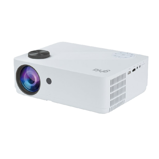 Video Proyector Ghia 350 Ansilm, 5000 Lmenes De Luz, Wifi, Hdmi, Usb, Av, 3.5 Mm, Tf Card, Screencast Sin Dongle Hasta 200