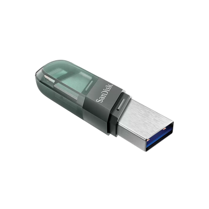 Memoria Sandisk 128gb Ixpand Flash Drive Flip Para Iphone/ipad Lightning/usb 3.1 Metlica Con Tapa De Plstico Sdix90n-128g-gn6ne