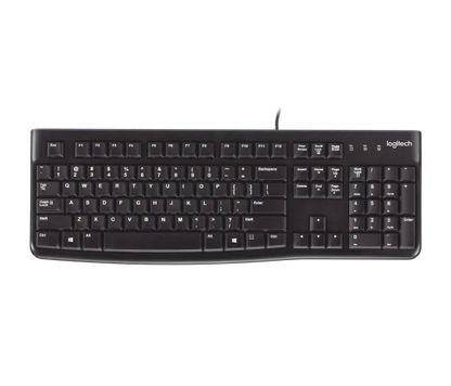 Teclado Logitech K120 Negro Alambrico Usb Pc / Windows Resistente A Derrames
