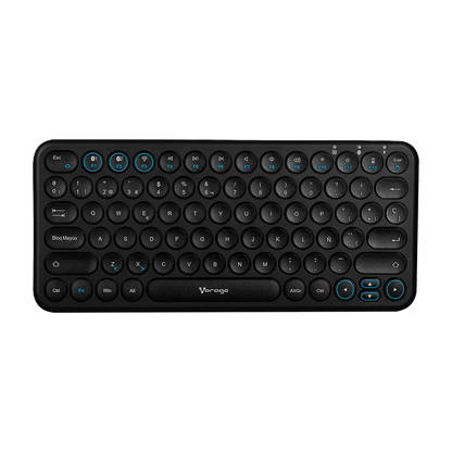 Teclado Multidispositivo (hasta 3)/ Vorago / Kbw-400, Slim Regargable Tipo C 2 Bluetooth Wireless Negro