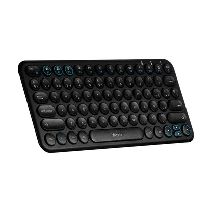 Teclado Multidispositivo (hasta 3)/ Vorago / Kbw-400, Slim Regargable Tipo C 2 Bluetooth Wireless Negro