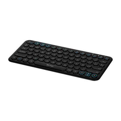 Teclado Multidispositivo (hasta 3)/ Vorago / Kbw-400, Slim Regargable Tipo C 2 Bluetooth Wireless Negro