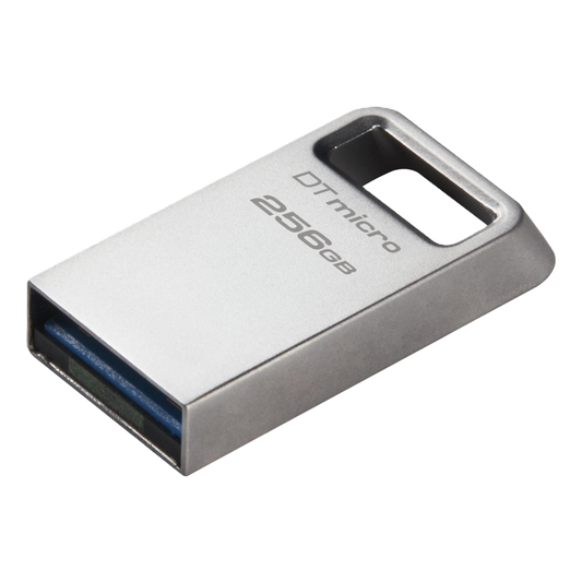 Memoria Flash Usb Kingston Data Traveler Micro 256gb Gen 1 3.2 Tipo A Metal Dtmc3g2/256gb