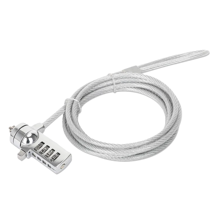 Candado Laptop /manhattan/440448/combinacion 2.0m, 4 Digitos, Plateado