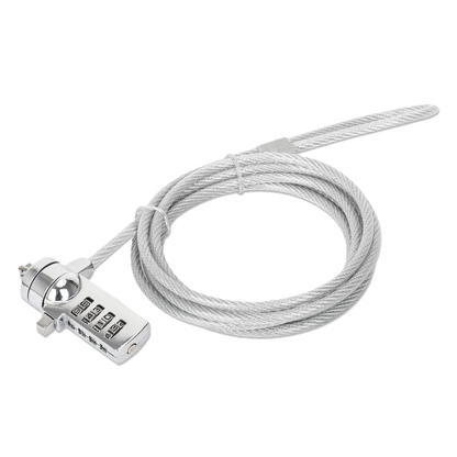 Candado Laptop /manhattan/440448/combinacion 2.0m, 4 Digitos, Plateado