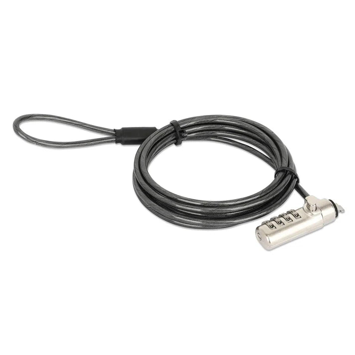 Candado Laptop Nano, Manhattan, 440493, CombinaciÓn 1.8mts Gris