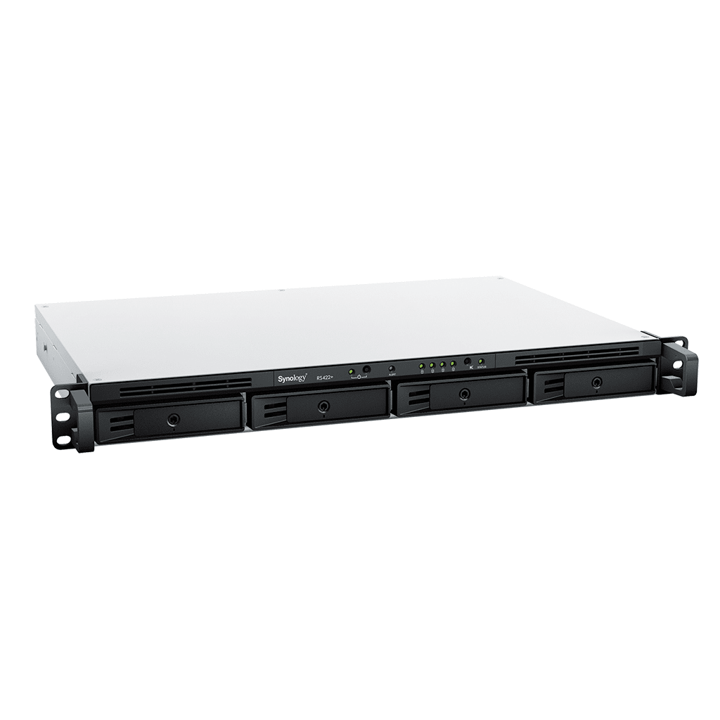 Nas Synology Rs822 /4 Bahias Expandibles Hasta 8/rack 1u/nucleo Cuadruple 2.2ghz/2gb Ddr4 Hasta 32gb/lan Gigabit X4/usb 3.2 X2/ Hot-swap/hasta 72tb Y Con Expansion Hasta 144tb Amd Ryzen V1500b
