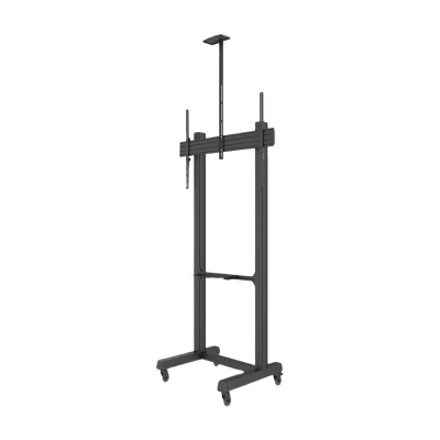 Montaje de Piso Móvil para Pantallas de  65 in a 100 in | vesa 100 x 100 hasta 1000 x 600 | carga máxima soportada 120kg| Fabricado en aluminio y acero