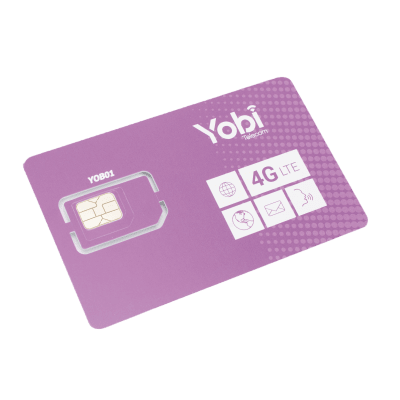 SIM Yobi para dispositivos móviles 3G/4G, 3.5GB Mensual por 1 año de servicio (solo datos)