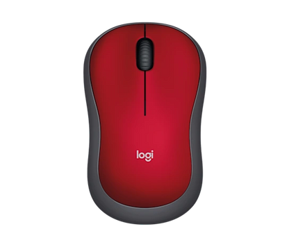 Mouse Logitech M185 Rojo Optico Inalambrico Mini Receptor Usb Pc/mac/chrome