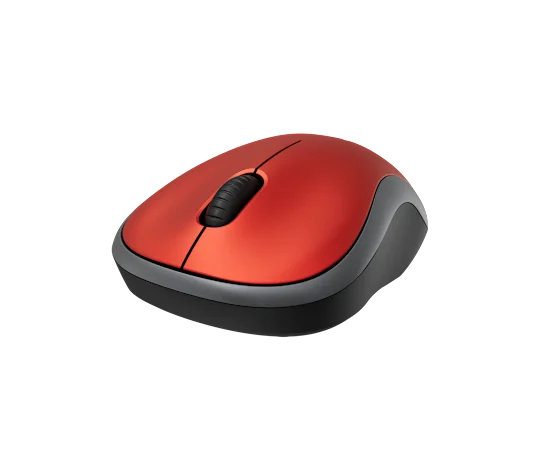 Mouse Logitech M185 Rojo Optico Inalambrico Mini Receptor Usb Pc/mac/chrome