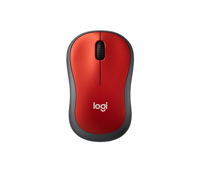 Mouse Logitech M185 Rojo Optico Inalambrico Mini Receptor Usb Pc/mac/chrome