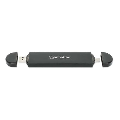 Gabinete Manhattan,usb A Sdd M.2 Nvme Y Sata, Tipo-c Macho Y Tipo-a Macho, Para Ssds 2230/2242/2260/2280