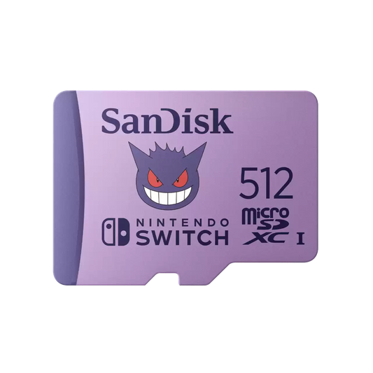 Memoria Sandisk Micro Sdxc 512gb Nintendo Switch Pokemon Gengar 100mb/s 4k U3 V30 Sdsqxao-512g-gn6zk