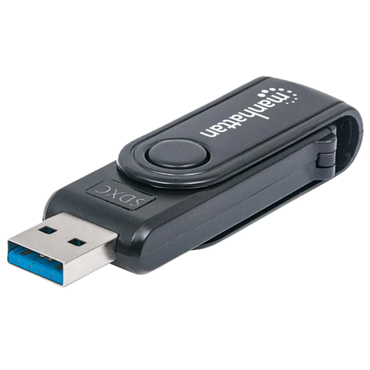 Lector Tarjetas,manhattan,101981, Usb 3.0, 24 En 1,grabador Externo De Tarjetas